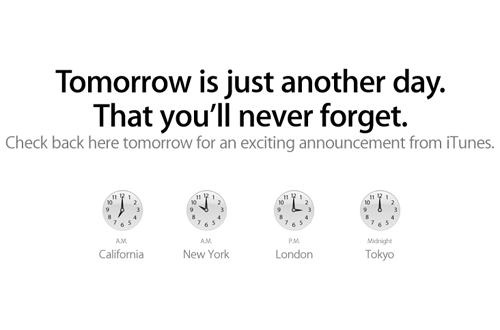 Tomorrow is just another day. That you'll never forget. Apple.