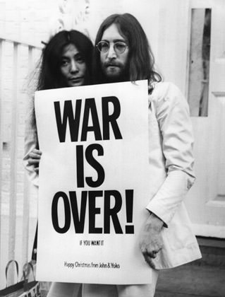 John Lenon and Yoko Ono say WAR IS OVER... if you want it
