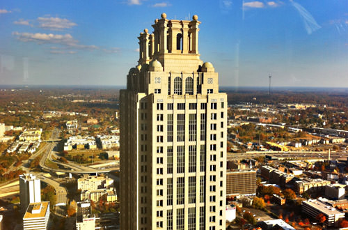 View of Atlanta from the top of the Westin Peachtree Plaza