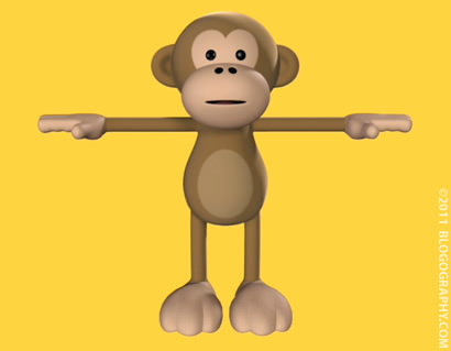 Bad Monkey 3-D Image ONE.