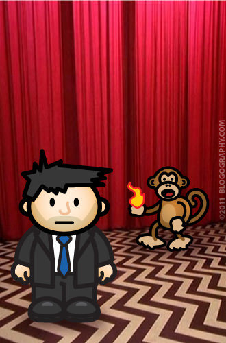 DAVETOON: Lil' Dave Cooper and Bad Monkey MIKE in the Black Lodge