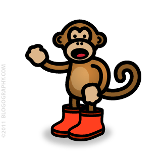DaveToon Bad Monkey in Red Boots