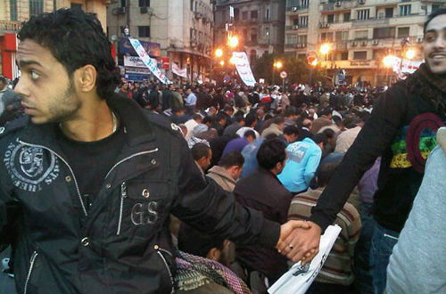 Human Shield in Egypt copyright Nevine Zaki