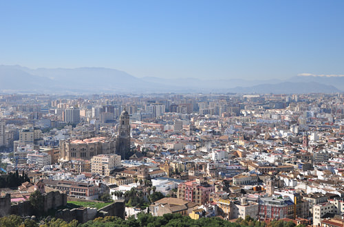 Looking down on Malaga from the Castle