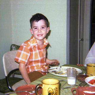 Young Dave Eating Dinner