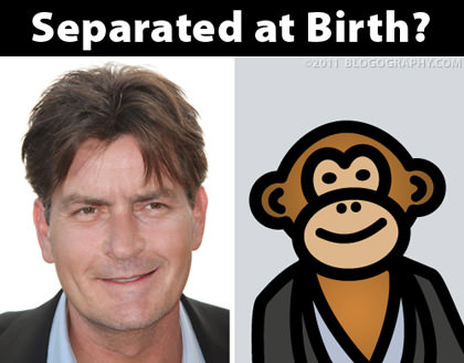 Charlie Sheen and Bad Monkey: Separated at Birth?