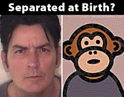 Charlie Sheen and Bad Monkey: Separated at Birth?