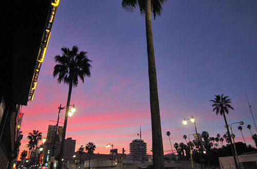 L.A. Sunset on Hollywood Boulevard