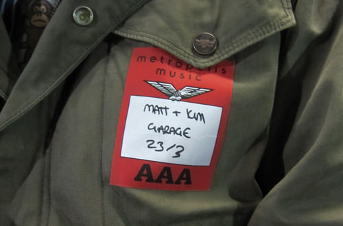 Matt & Kim Backstage Pass!