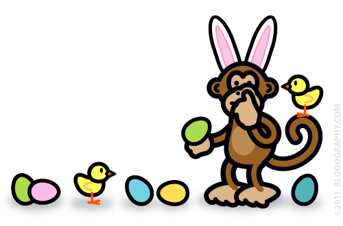 DAVETOON: Bad Monkey Easter Bunny