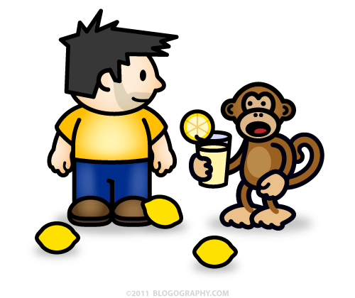 DAVETOON: Bad Monkey gives Lil' Dave some lemonade