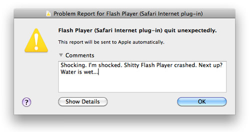 Flash Crash Report: Shocking. I'm shocked. Flash crashed. Next up? Water is wet...