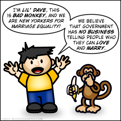 DAVETOON: Lil' Dave and Bad Monkey support marriage equality!