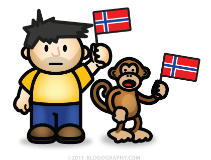 DAVETOON: Lil' Dave and Bad Monkey Love Norway!