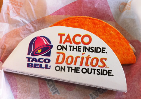 Headline Taco Bell Taco with Doritos Shell 2011