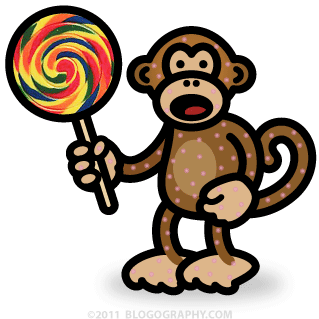 DAVETOON: Mumpy Bad Monkey with a Bad Lolli!