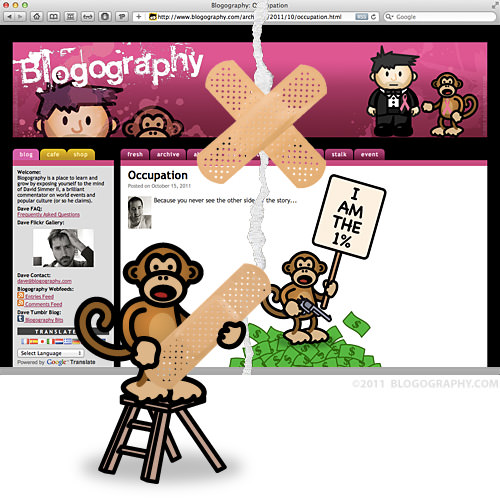 DAVETOON: Bad Monkey is Putting a Band-Aid on Broked Blogography