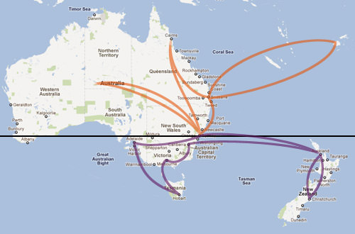 Dave Aussie Travel Map