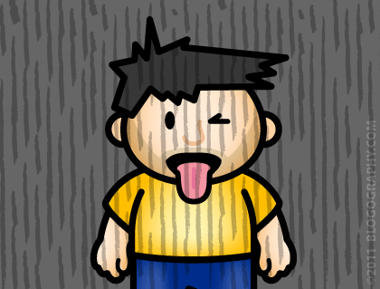DAVETOON: Lil' Dave in the Rain