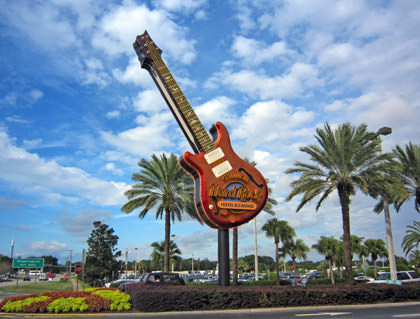 Hard Rock Hotel & Casino Guitar Sign