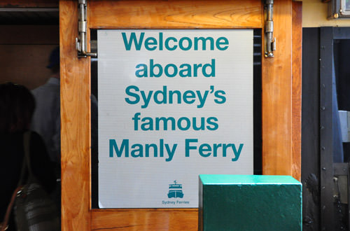 Manly Ferry Sign