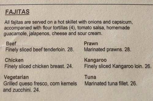 Manly Kangaroo Fajitas!