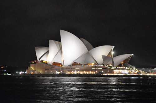 Sydney Harbour Night View Opera House