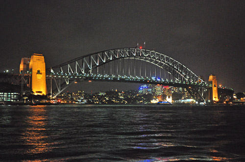 Sydney Harbour Night View Bridge