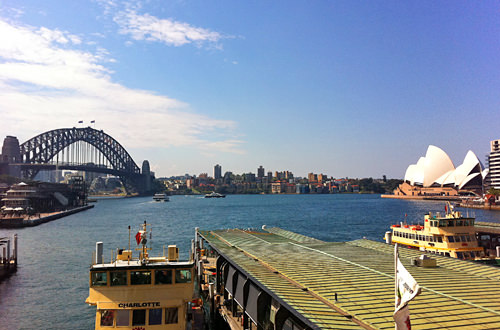 Sydney Harbour via iPhone