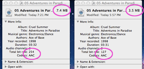 iTunes Match File Comparison