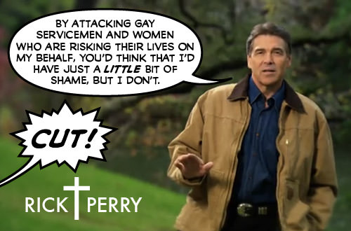 By attacking servicemen and women who are risking their lives on my behalf, you'd think that I'd have just a little bit of shame, but I don't!