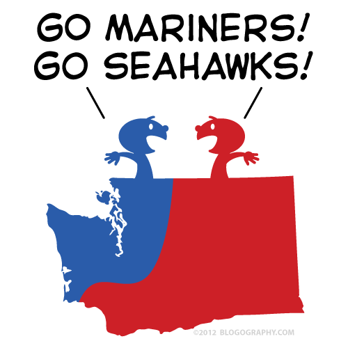 GO MARINERS! GO SEAHAWKS!