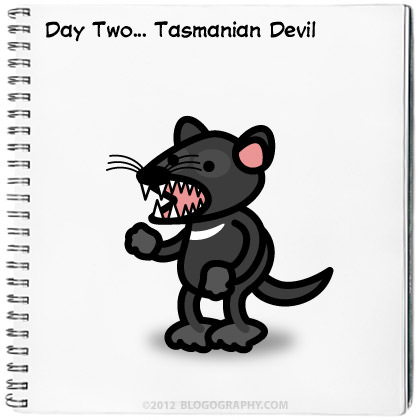 Drawing Challenge Day Two: Tasmanian Devil