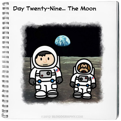 Lil' Dave and Bad Monkey on THE MOON!