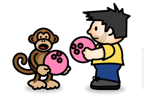Lil Dave and Bad Monkey have Pink Bowling Balls