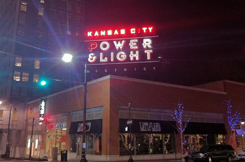 Power and Light District Sign