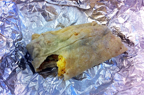 Qdoba Breakfast Burrito, Baby!