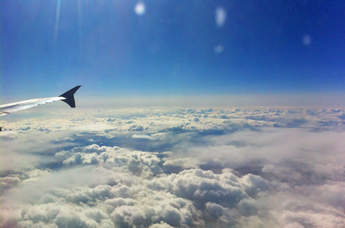 Airplane Window View