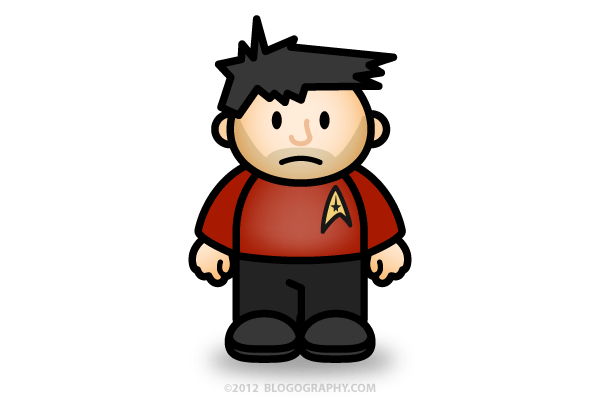 Star Trek Lil' Dave in a Red Shirt