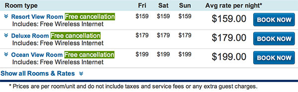 Expedia Sheraton Rate