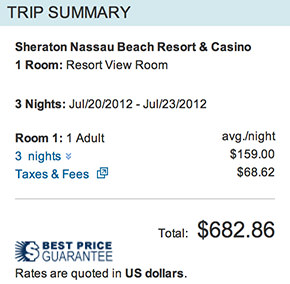 Expedia Sheraton Total