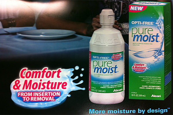 Pure Moist Contact Lens Solution Ad