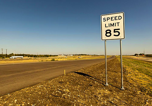 Speed Limit Sign 85 MPH