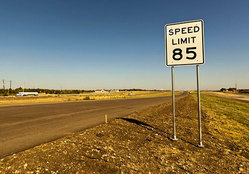 Speed Limit Sign 85 MPH