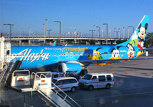 Alaska Airlines' Mickey Plane!