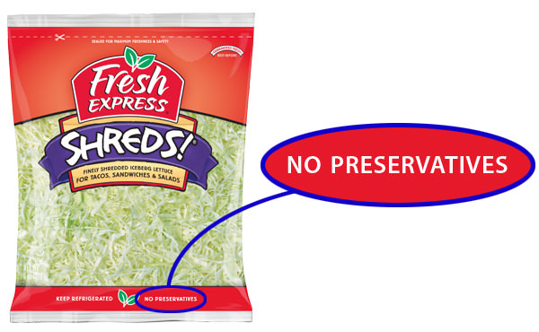 Lettuce Shreds: No Preservatives