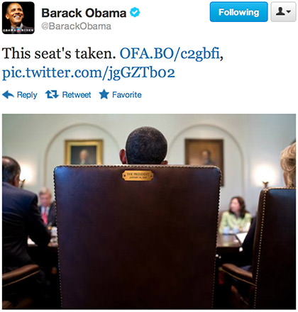 Obama Says: This Seat's Taken