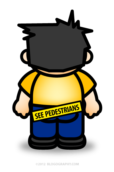 DAVETOON: Lil' Dave See Pedestrians Ass Sticker