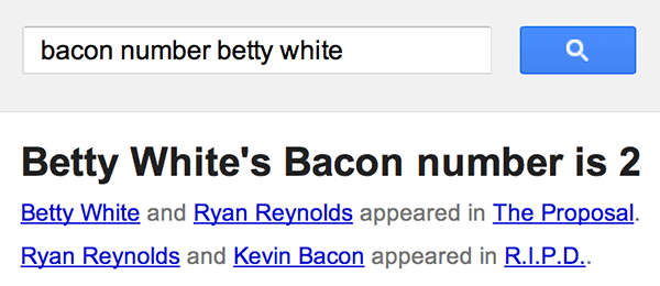 Bacon Number on Google