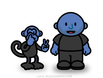 DAVETOON: Lil' Dave and Bad Monkey Blue Men!